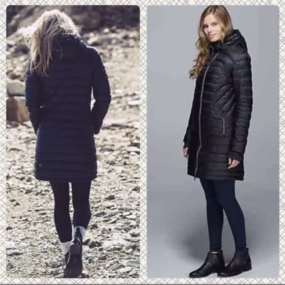 Lululemon 3x A Lady Puffer Jacket and Rain Shell Black sz.4 and 6 *RARE*